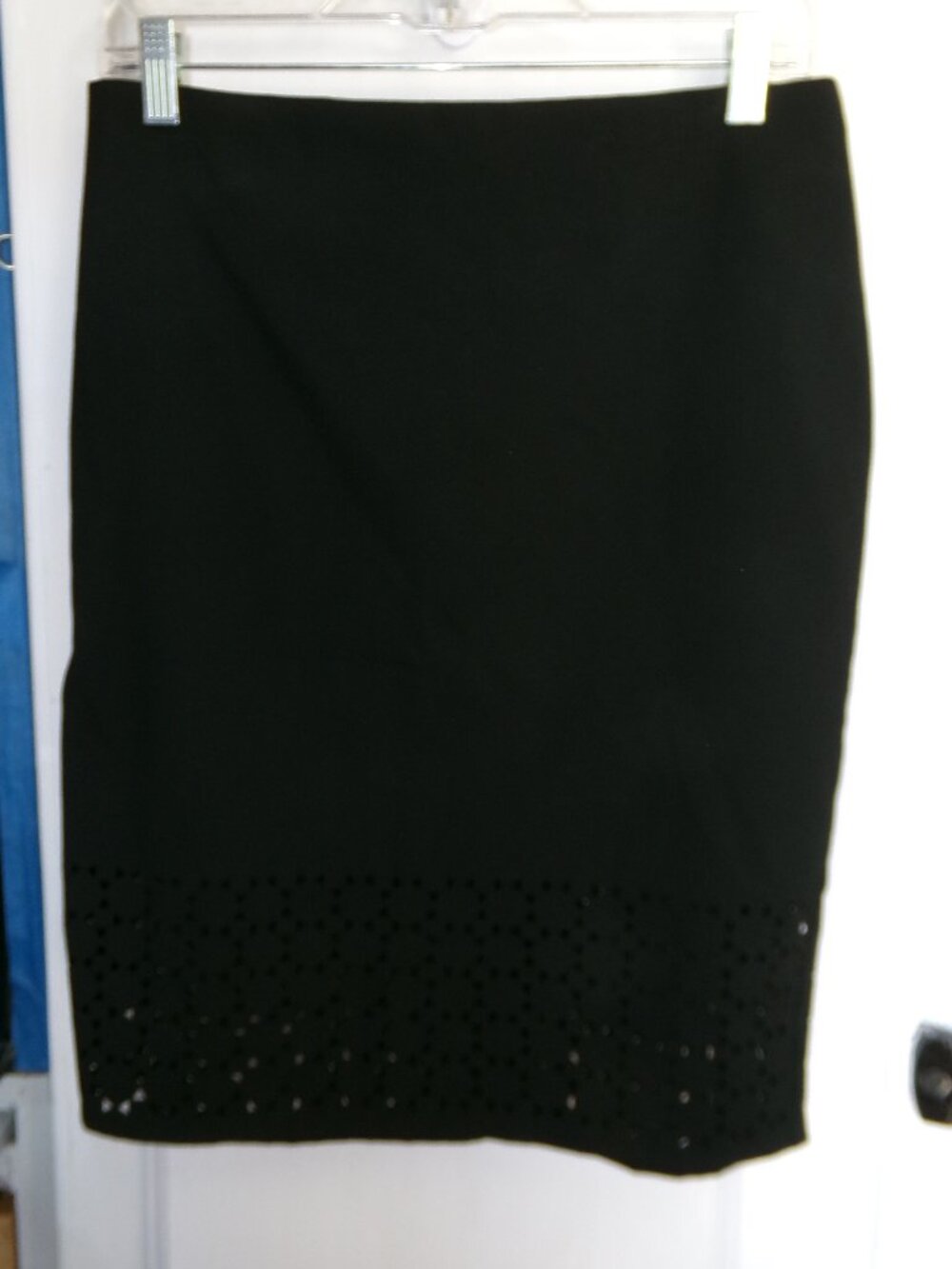 NY&Co. Pencil Skirt with Geometric Cutouts Sz 8